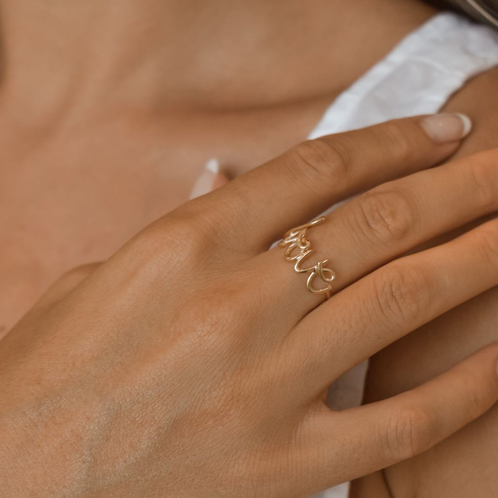 Ring love gold outlet