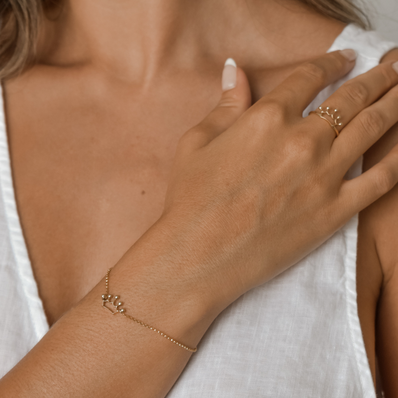 Gold Crown Bracelet
