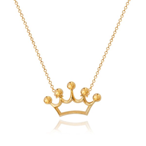 Gold Crown Necklace