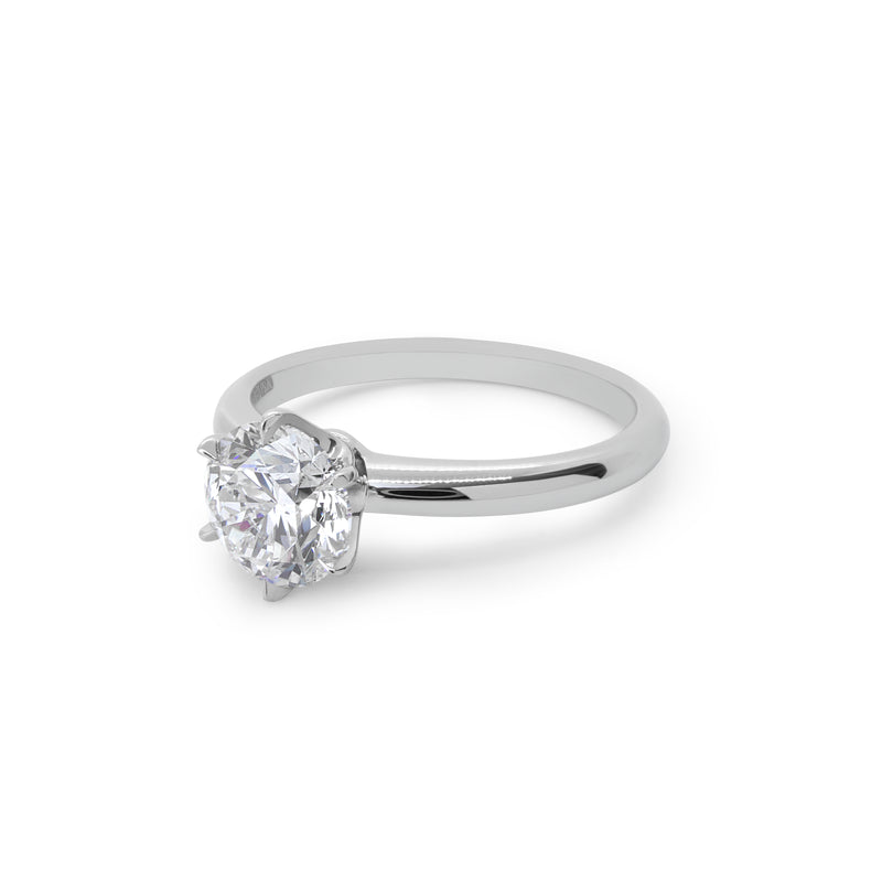 Single Solitaire Six Claw Diamond Ring